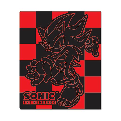 Sonic the Hedgehog Shadow Red and Black Throw Blanket